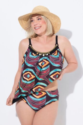 Moda za polnejše Kupaći kostim tankini plus velikost, xxl, Ulla Popken in Johann Popken (JP1880)