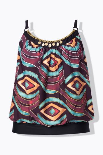 Moda za polnejše Kupaći kostim tankini plus velikost, xxl, Ulla Popken in Johann Popken (JP1880)