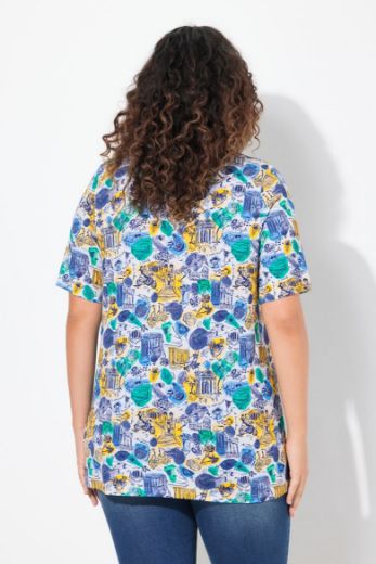 Moda za polnejše Majica kratkih rukava V ovratnika plus velikost, xxl, Ulla Popken in Johann Popken (JP1880)