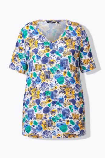 Moda za polnejše Majica kratkih rukava V ovratnika plus velikost, xxl, Ulla Popken in Johann Popken (JP1880)