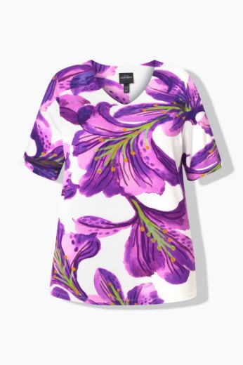 Moda za polnejše Majica kratkih rukava V ovratnika plus velikost, xxl, Ulla Popken in Johann Popken (JP1880)