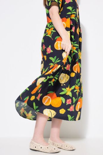 Moda za polnejše Haljina maxi kratkih rukava A kroja plus velikost, xxl, Ulla Popken in Johann Popken (JP1880)