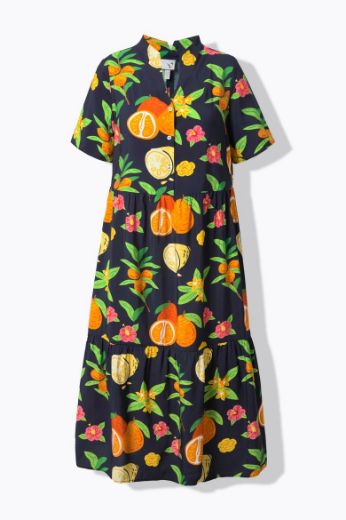 Moda za polnejše Haljina maxi kratkih rukava A kroja plus velikost, xxl, Ulla Popken in Johann Popken (JP1880)