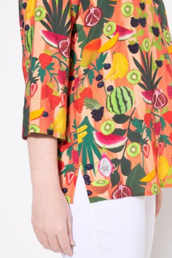 Moda za polnejše Bluza 3/4 rukava V ovratnika plus velikost, xxl, Ulla Popken in Johann Popken (JP1880)