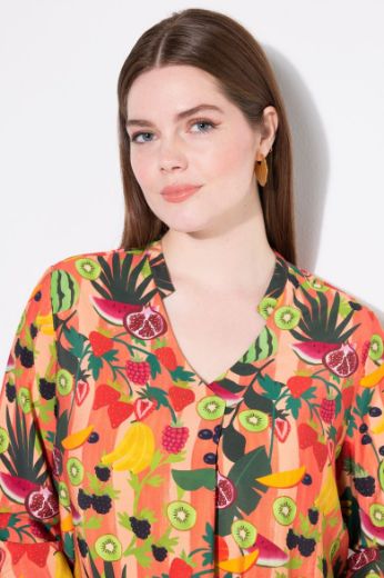 Moda za polnejše Bluza 3/4 rukava V ovratnika plus velikost, xxl, Ulla Popken in Johann Popken (JP1880)