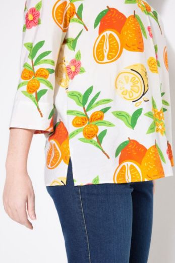 Moda za polnejše Bluza 3/4 rukava V ovratnika plus velikost, xxl, Ulla Popken in Johann Popken (JP1880)