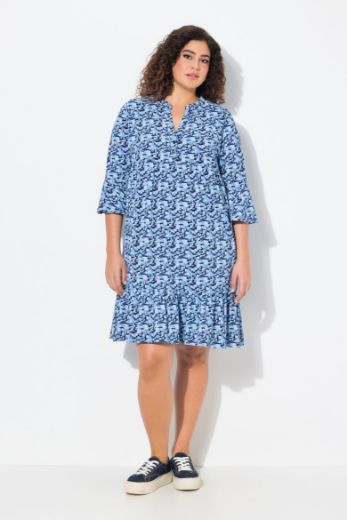 Moda za polnejše Haljina midi 3/4 rukava A kroja plus velikost, xxl, Ulla Popken in Johann Popken (JP1880)