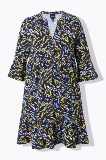 Moda za polnejše Haljina midi 3/4 rukava A kroja plus velikost, xxl, Ulla Popken in Johann Popken (JP1880)