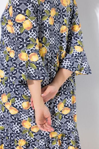 Moda za polnejše Haljina midi 3/4 rukava A kroja plus velikost, xxl, Ulla Popken in Johann Popken (JP1880)