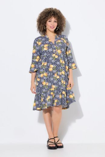 Moda za polnejše Haljina midi 3/4 rukava A kroja plus velikost, xxl, Ulla Popken in Johann Popken (JP1880)