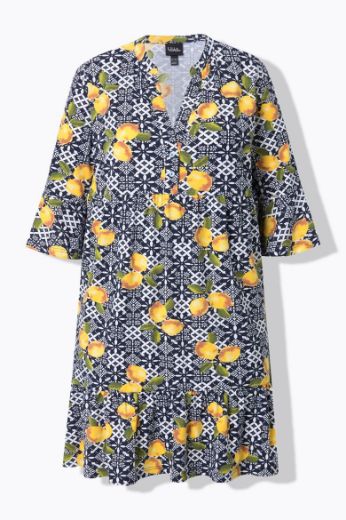 Moda za polnejše Haljina midi 3/4 rukava A kroja plus velikost, xxl, Ulla Popken in Johann Popken (JP1880)