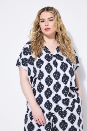 Moda za polnejše Bluza kratkih rukava šireg kroja plus velikost, xxl, Ulla Popken in Johann Popken (JP1880)