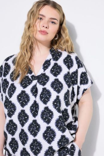 Moda za polnejše Bluza kratkih rukava šireg kroja plus velikost, xxl, Ulla Popken in Johann Popken (JP1880)