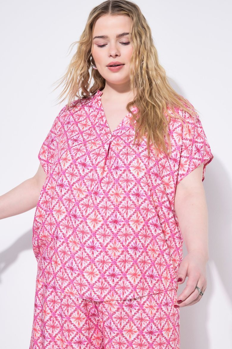 Moda za polnejše Bluza kratkih rukava šireg kroja plus velikost, xxl, Ulla Popken in Johann Popken (JP1880)