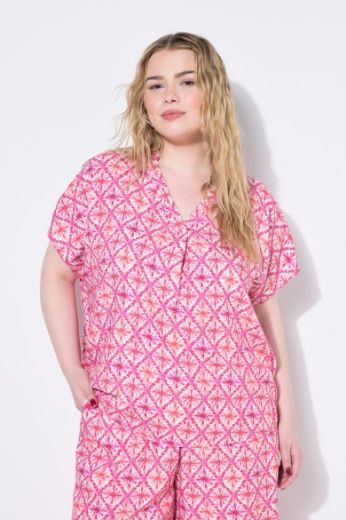 Moda za polnejše Bluza kratkih rukava šireg kroja plus velikost, xxl, Ulla Popken in Johann Popken (JP1880)