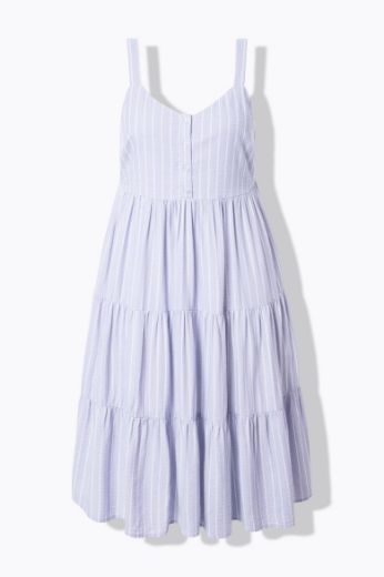 Moda za polnejše Haljina midi na volane V ovratnika plus velikost, xxl, Ulla Popken in Johann Popken (JP1880)