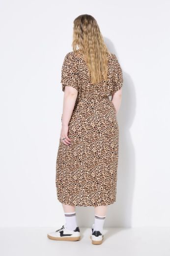 Moda za polnejše Haljina midi s leopard uzorkom plus velikost, xxl, Ulla Popken in Johann Popken (JP1880)