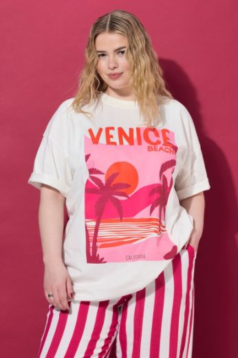 Moda za polnejše Majica kratkih rukava okruglog ovratnika šireg kroja plus velikost, xxl, Ulla Popken in Johann Popken (JP1880)