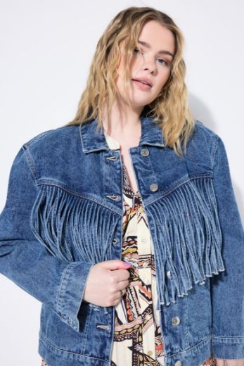 Moda za polnejše Jakna od trapera s resama plus velikost, xxl, Ulla Popken in Johann Popken (JP1880)