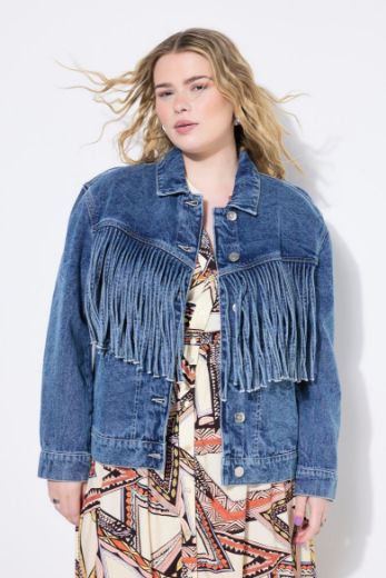 Moda za polnejše Jakna od trapera s resama plus velikost, xxl, Ulla Popken in Johann Popken (JP1880)