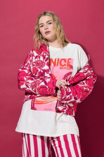 Moda za polnejše Jakna šireg kroja cvjetnog printa plus velikost, xxl, Ulla Popken in Johann Popken (JP1880)