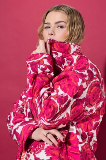 Moda za polnejše Jakna šireg kroja cvjetnog printa plus velikost, xxl, Ulla Popken in Johann Popken (JP1880)