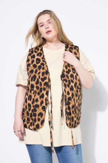 Moda za polnejše Prsluk s leopard uzorkom plus velikost, xxl, Ulla Popken in Johann Popken (JP1880)