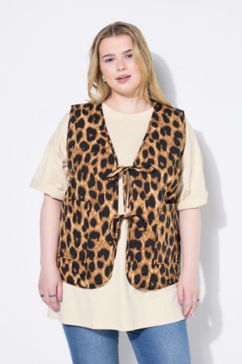 Moda za polnejše Prsluk s leopard uzorkom plus velikost, xxl, Ulla Popken in Johann Popken (JP1880)