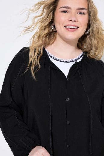 Moda za polnejše Bluza A kroja s pletenim detaljima plus velikost, xxl, Ulla Popken in Johann Popken (JP1880)