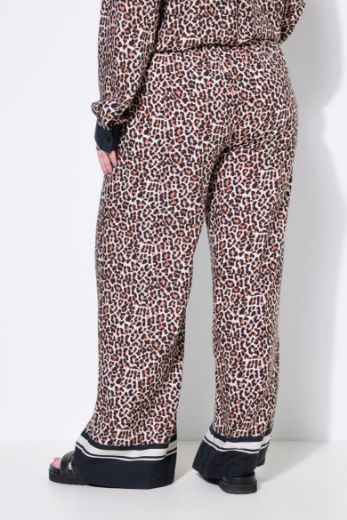 Moda za polnejše Hlače širokih nogavica s leopard uzorkom plus velikost, xxl, Ulla Popken in Johann Popken (JP1880)