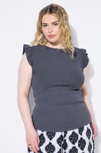 Moda za polnejše Majica s ukrasnim rukavima na volane plus velikost, xxl, Ulla Popken in Johann Popken (JP1880)