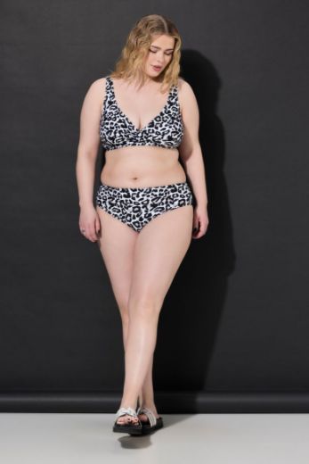 Moda za polnejše Kupaći kostim s uzorkom leoparda plus velikost, xxl, Ulla Popken in Johann Popken (JP1880)