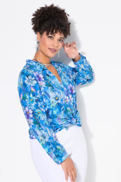 Slika Bluza dugi rukavi A-kroja, cvjetni print
