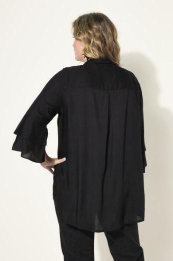 Moda za polnejše Bluza 3/4 rukavi, A-kroja, saten plus velikost, xxl, Ulla Popken in Johann Popken (JP1880)