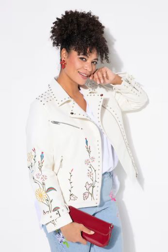 Moda za polnejše Jakna s ukrasnim zakovicama plus velikost, xxl, Ulla Popken in Johann Popken (JP1880)