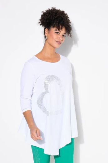 Moda za polnejše Majica kratkih rukava, srce plus velikost, xxl, Ulla Popken in Johann Popken (JP1880)