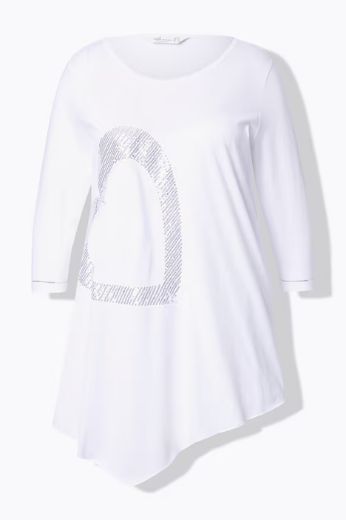 Moda za polnejše Majica kratkih rukava, srce plus velikost, xxl, Ulla Popken in Johann Popken (JP1880)