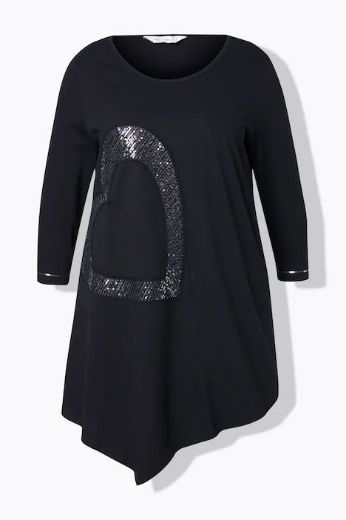 Moda za polnejše Majica kratkih rukava, srce plus velikost, xxl, Ulla Popken in Johann Popken (JP1880)