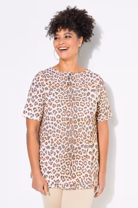 Moda za polnejše Majica leopard print plus velikost, xxl, Ulla Popken in Johann Popken (JP1880)