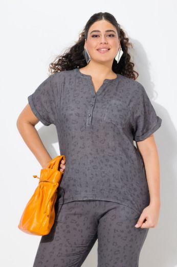 Moda za polnejše Bluza kratkih rukava V izreza plus velikost, xxl, Ulla Popken in Johann Popken (JP1880)