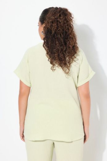 Moda za polnejše Bluza kratkih rukava V izreza plus velikost, xxl, Ulla Popken in Johann Popken (JP1880)