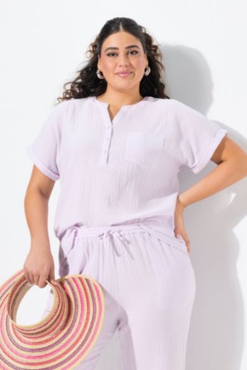 Moda za polnejše Bluza kratkih rukava V izreza plus velikost, xxl, Ulla Popken in Johann Popken (JP1880)