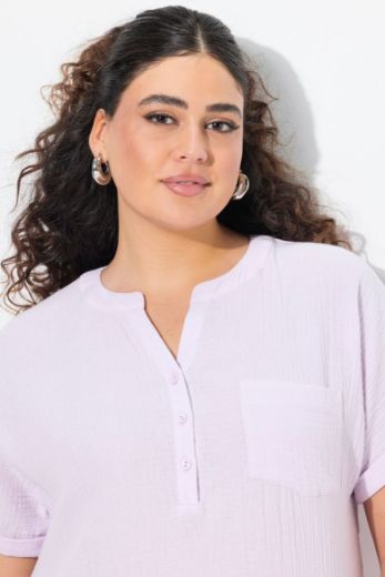 Moda za polnejše Bluza kratkih rukava V izreza plus velikost, xxl, Ulla Popken in Johann Popken (JP1880)