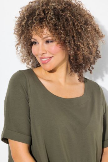 Moda za polnejše Haljina midi kratkih rukava okruglog izreza plus velikost, xxl, Ulla Popken in Johann Popken (JP1880)