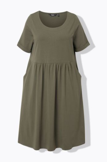 Moda za polnejše Haljina midi kratkih rukava okruglog izreza plus velikost, xxl, Ulla Popken in Johann Popken (JP1880)