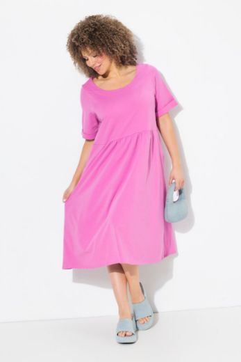 Moda za polnejše Haljina midi kratkih rukava okruglog izreza plus velikost, xxl, Ulla Popken in Johann Popken (JP1880)