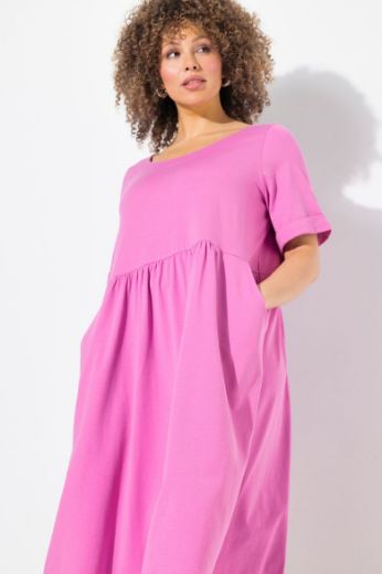 Moda za polnejše Haljina midi kratkih rukava okruglog izreza plus velikost, xxl, Ulla Popken in Johann Popken (JP1880)