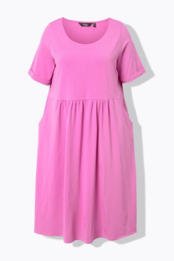 Moda za polnejše Haljina midi kratkih rukava okruglog izreza plus velikost, xxl, Ulla Popken in Johann Popken (JP1880)