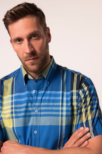 Moda za polnejše Košulja kratkih rukava karirana plus velikost, xxl, Ulla Popken in Johann Popken (JP1880)