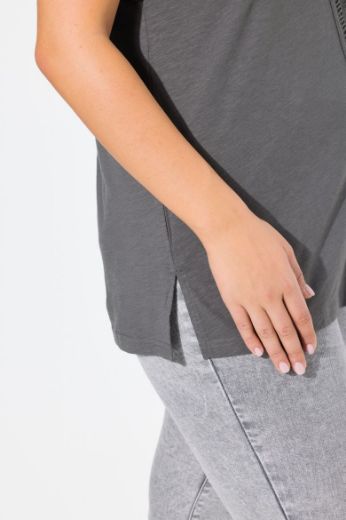 Moda za polnejše Majica s vezanjem na ovratniku plus velikost, xxl, Ulla Popken in Johann Popken (JP1880)